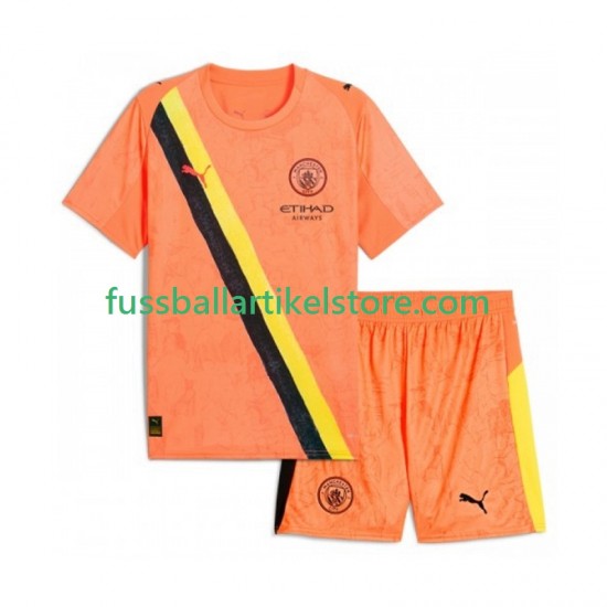 Manchester City Heimausrüstung Torwart UPER 2025-2026 Kinder Set(Trikot und Hose) Kinder Set(Trikot und Hose) S/S