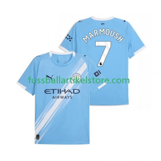 Manchester City Heimausrüstung Omar Marmoush 7 2025-2026 Herren Trikot S/S
