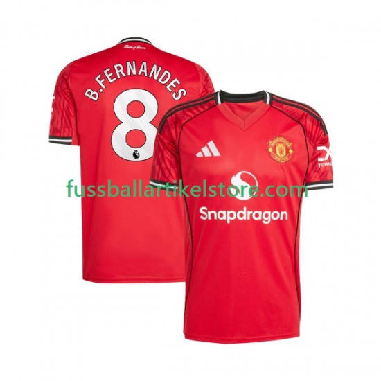 Manchester United Heimausrüstung Bruno Fernandes 8 2025-2026 Herren Trikot S/S