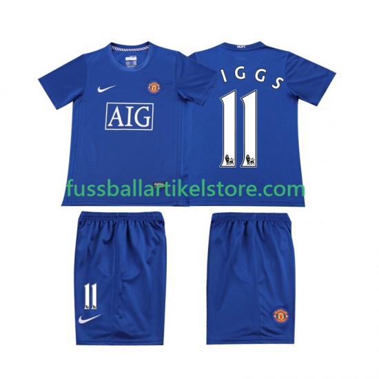 Manchester United Auswärtsausrüstung GIGGS 11 Retro 2008 Kinder Set(Trikot und Hose) S/S