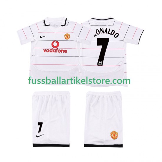 Manchester United Heimausrüstung Retro Cristiano Ronaldo 7 2003 2005 Kinder Set(Trikot und Hose) S/S