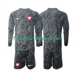 Polen Auswärtsausrüstung Torwart 2024 Kinder Set(Trikot und Hose) L/S