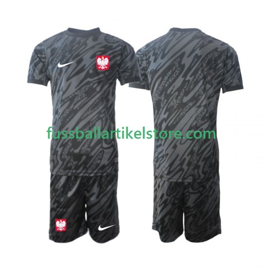 Polen Auswärtsausrüstung Torwart 2024 Kinder Set(Trikot und Hose) S/S