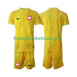 Polen Heimausrüstung Torwart 2024 Kinder Set(Trikot und Hose) S/S