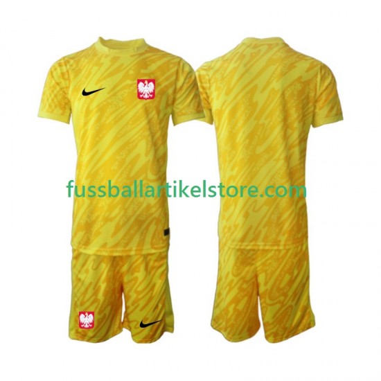 Polen Heimausrüstung Torwart 2024 Kinder Set(Trikot und Hose) S/S