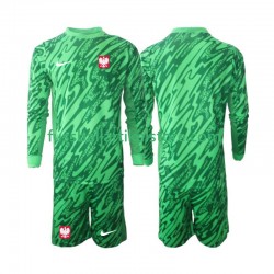 Polen Ausweichausrüstung Torwart 2024 Kinder Set(Trikot und Hose) L/S