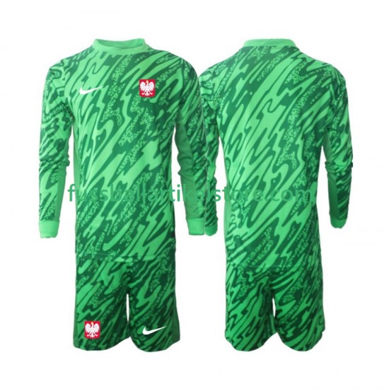 Polen Ausweichausrüstung Torwart 2024 Kinder Set(Trikot und Hose) L/S