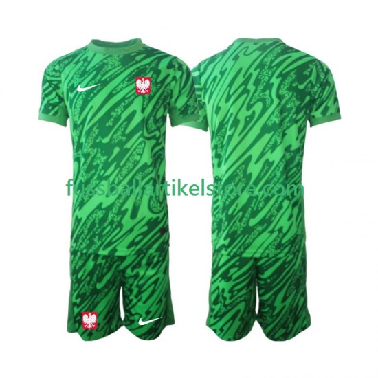 Polen Ausweichausrüstung Torwart 2024 Kinder Set(Trikot und Hose) S/S