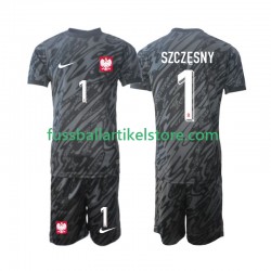 Polen Auswärtsausrüstung Torwart Szczesny 1 2024 Kinder Set(Trikot und Hose) S/S