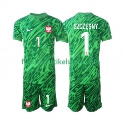 Polen Ausweichausrüstung Torwart Szczesny 1 2024 Kinder Set(Trikot und Hose) S/S