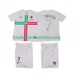 Portugal Auswärtsausrüstung Cristiano Ronaldo 7 Retro 2012 Kinder Set(Trikot und Hose) S/S