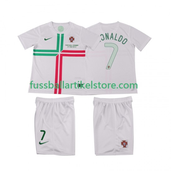 Portugal Auswärtsausrüstung Cristiano Ronaldo 7 Retro 2012 Kinder Set(Trikot und Hose) S/S
