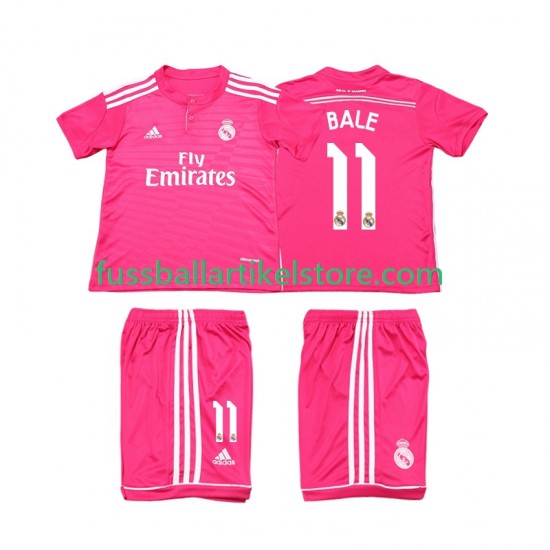 Real Madrid Auswärtsausrüstung Bale 11 Retro 2014 2015 Kinder Set(Trikot und Hose) S/S