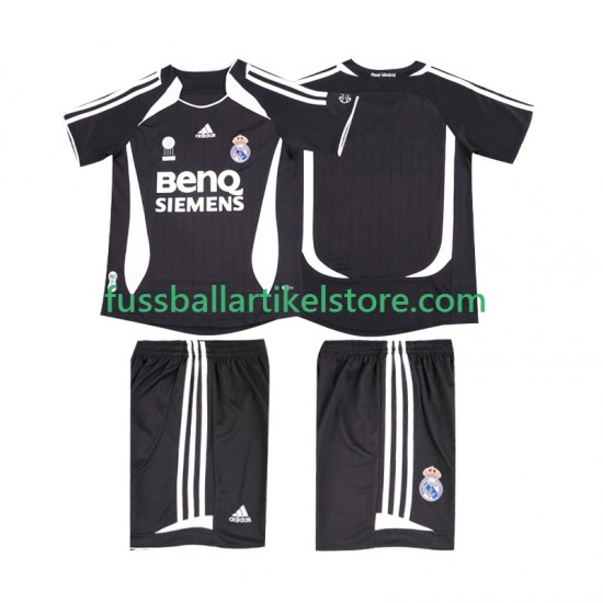 Real Madrid Auswärtsausrüstung Retro 2006 2007 Kinder Set(Trikot und Hose) S/S