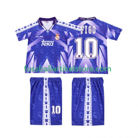 Real Madrid Auswärtsausrüstung FIGO 10 Retro 1996-1997 Kinder Set(Trikot und Hose) S/S