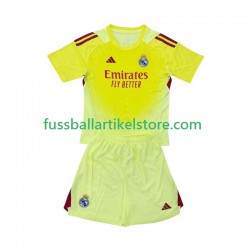 Real Madrid Viertesausrüstung Torwart 2025-2026 Kinder Set(Trikot und Hose) S/S