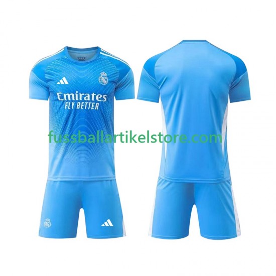 Real Madrid Heimausrüstung Torwart 2025-2026 Kinder Set(Trikot und Hose) S/S