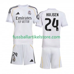 Real Madrid Heimausrüstung Huijsen 24 2025-2026 Kinder Set(Trikot und Hose) S/S