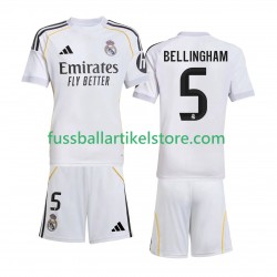 Real Madrid Heimausrüstung Jude Bellingham 5 2025-2026 Kinder Set(Trikot und Hose) S/S