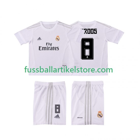 Real Madrid Heimausrüstung KROOS 8 Retro 2015 2016 Kinder Set(Trikot und Hose) S/S