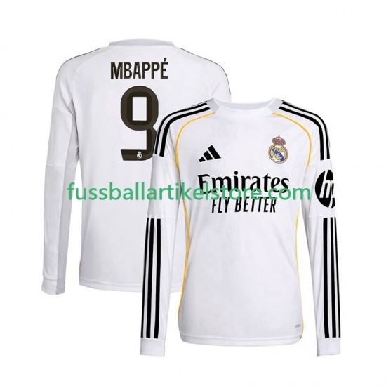 Real Madrid Heimausrüstung Mbappé Kylian 9 2025-2026 Herren Trikot L/S