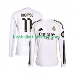 Real Madrid Heimausrüstung Rodrygo 11 2025-2026 Herren Trikot L/S
