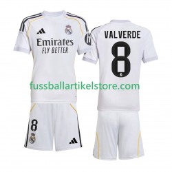Real Madrid Heimausrüstung Valverde 8 2025-2026 Kinder Set(Trikot und Hose) S/S