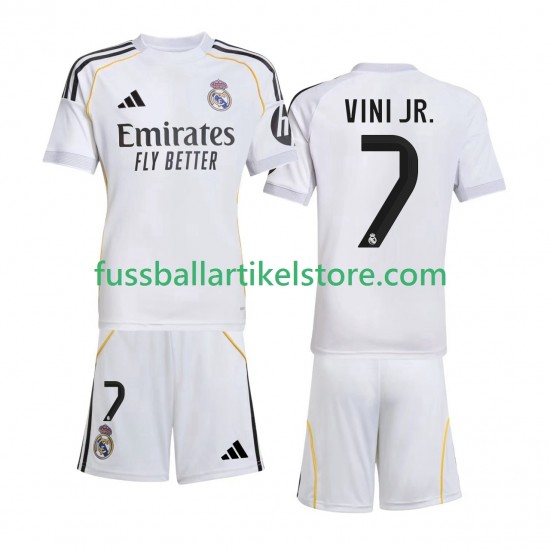 Real Madrid Heimausrüstung Vinicius Junior 7 2025-2026 Kinder Set(Trikot und Hose) S/S