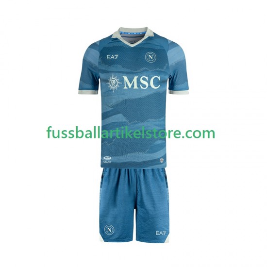 SSC Neapel Heimausrüstung SSC Special 2024-2025 Kinder Set(Trikot und Hose) S/S