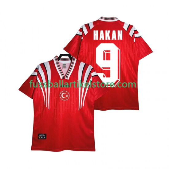 Türkei Heimausrüstung HAKAN 9 Retro 1996 Herren Trikot S/S