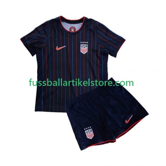 USA Auswärtsausrüstung 2025 Kinder Set(Trikot und Hose) S/S