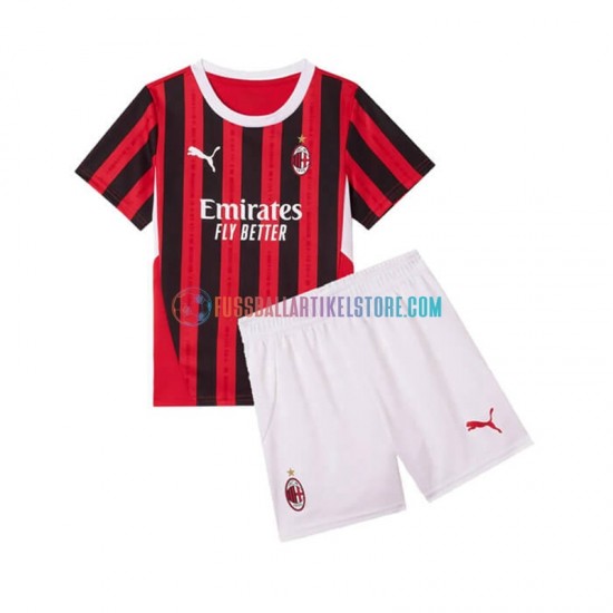 AC Mailand Heimausrüstung 2024-2025 Kinder Set(Trikot und Hose) S/S