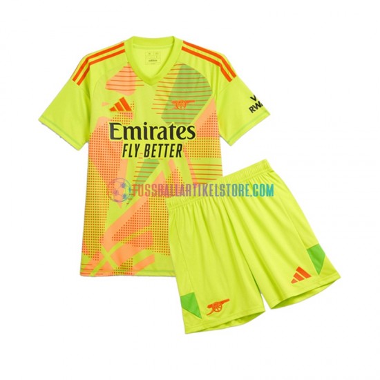 Arsenal Heimausrüstung Torwart 2024-2025 Kinder Set(Trikot und Hose) S/S