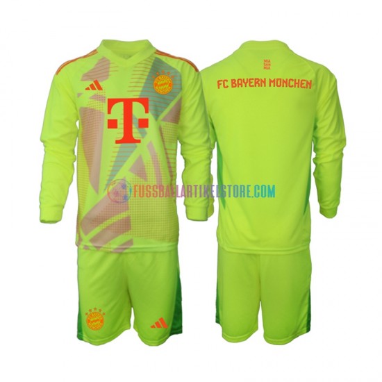 FC Bayern München Heimausrüstung Torwart 2024-2025 Kinder Set(Trikot und Hose) L/S