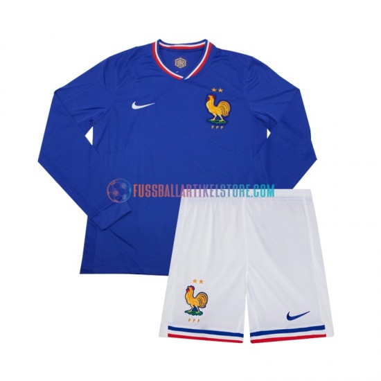 Frankreich Heimausrüstung Euro 2024 Kinder Set(Trikot und Hose) L/S