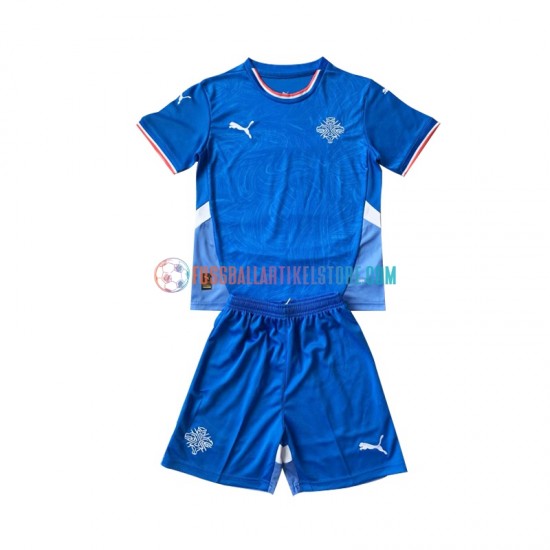 Island Heimausrüstung 2024 Kinder Set(Trikot und Hose) S/S