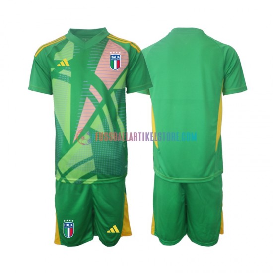 Italien Auswärtsausrüstung Torwart Euro 2024 Kinder Set(Trikot und Hose) S/S