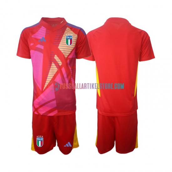 Italien Ausweichausrüstung Torwart Euro 2024 Kinder Set(Trikot und Hose) S/S