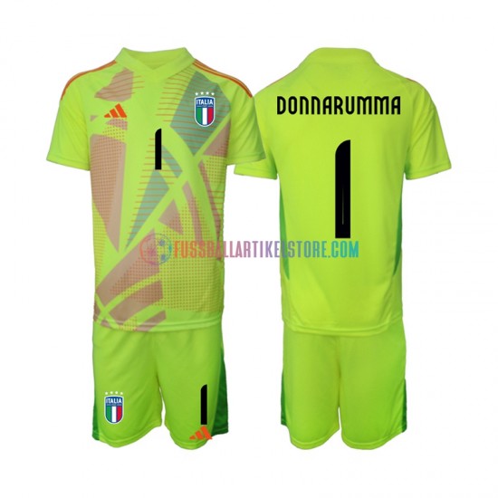 Italien Heimausrüstung Torwart Donnarumma 1 Euro 2024 Kinder Set(Trikot und Hose) S/S