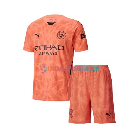 Manchester City Auswärtsausrüstung Torwart 2024-2025 Kinder Set(Trikot und Hose) S/S