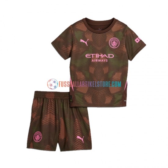 Manchester City Heimausrüstung Torwart 2024-2025 Kinder Set(Trikot und Hose) S/S