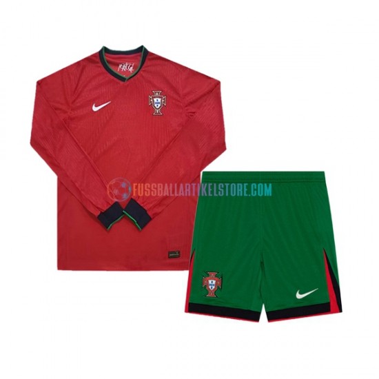 Portugal Heimausrüstung Euro 2024 Kinder Set(Trikot und Hose) L/S