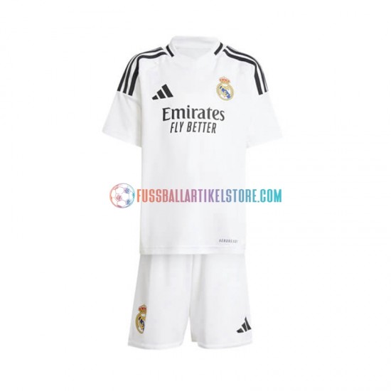 Real Madrid Heimausrüstung 2024-2025 Kinder Set(Trikot und Hose) Weiß S/S