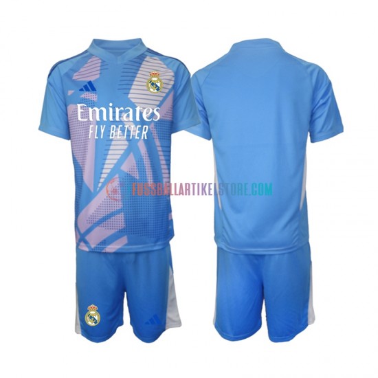 Real Madrid Heimausrüstung Torwart 2024-2025 Kinder Set(Trikot und Hose) S/S