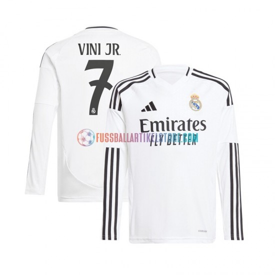 Real Madrid Heimausrüstung Vinicius Junior 7 2024-2025 Herren Trikot Weiß L/S