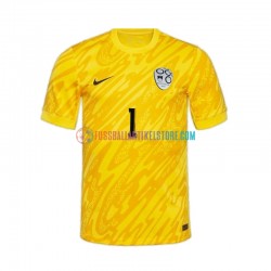 Slowenien Heimausrüstung Torwart Jan Oblak 1 Euro 2024 Herren Trikot Gelb S/S