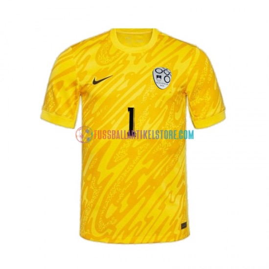 Slowenien Heimausrüstung Torwart Jan Oblak 1 Euro 2024 Herren Trikot Gelb S/S