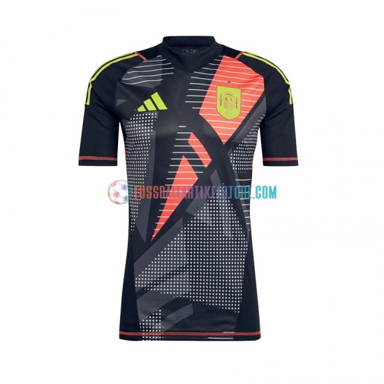 Spanien Heimausrüstung Torwart Euro 2024 Herren Trikot Schwarz S/S