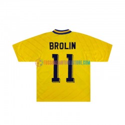 Schweden Heimausrüstung Brolin 11 Retro 1994 Herren Trikot S/S