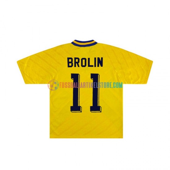 Schweden Heimausrüstung Brolin 11 Retro 1994 Herren Trikot S/S